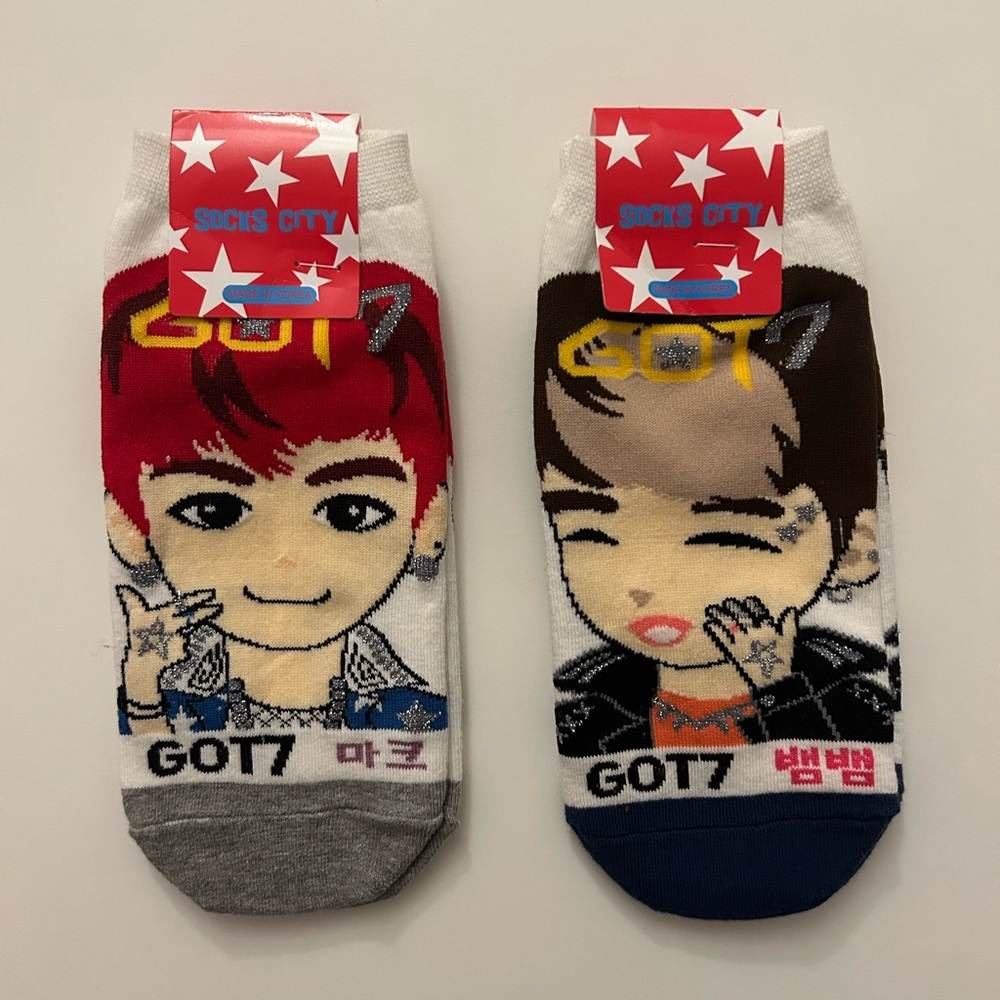 Got7 (Mark and BamBam) socks. Made in Korea NWT